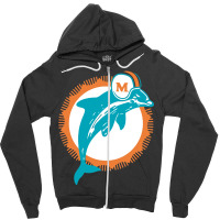 Dolphins Miami Zipper Hoodie | Artistshot