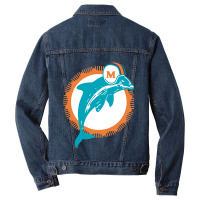 Dolphins Miami Men Denim Jacket | Artistshot