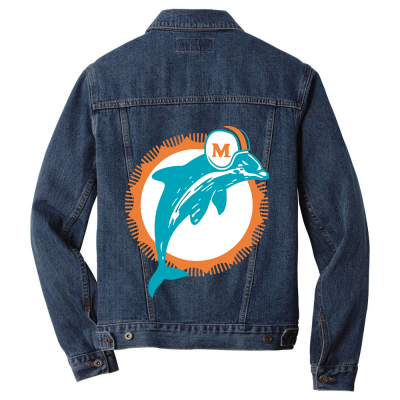 Dolphins Miami Men Denim Jacket | Artistshot