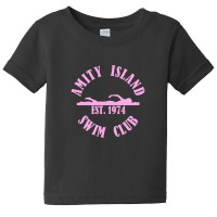 Amity Island Swim Club White Baby Tee | Artistshot