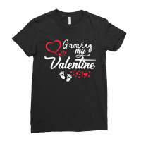 Women Valentines Pregnancy   Growing My Valentine S Ladies Fitted T-shirt | Artistshot