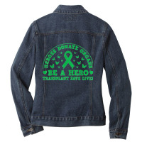 Heros Donate Organs Be A Hero Transplant Save Lives Ladies Denim Jacket | Artistshot