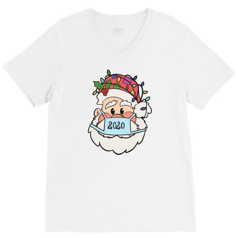 Santa Mask 2020 V-Neck Tee by haydar | Artistshot