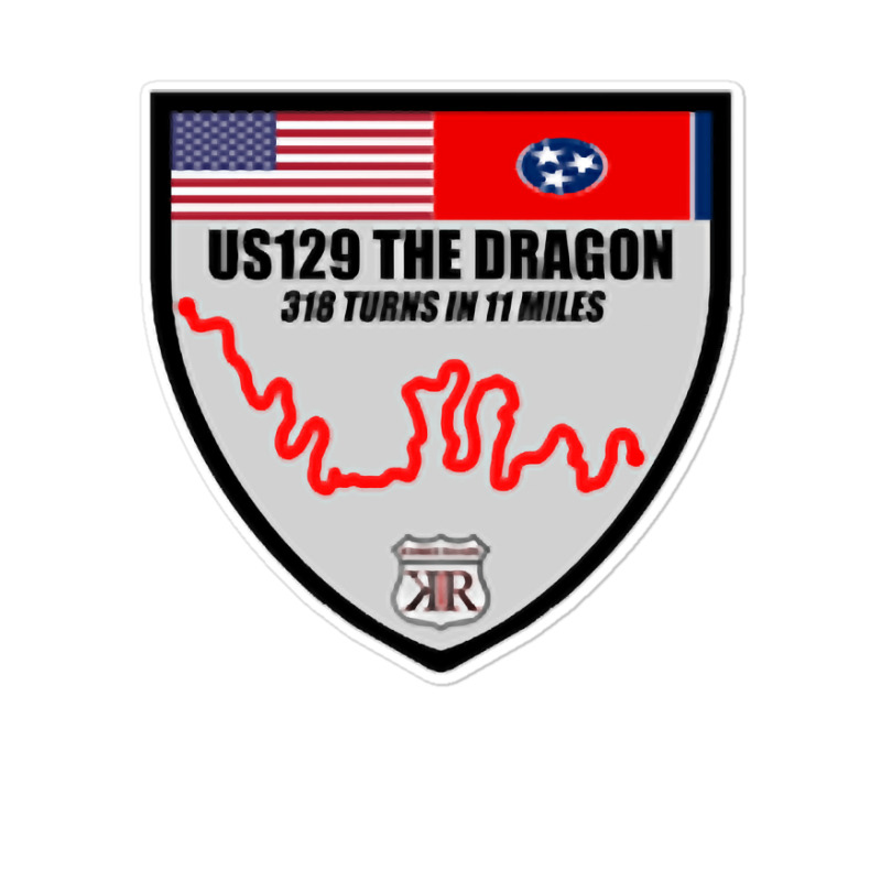 Us129 The Dragon Tail Of Deals Gap Shield 2 Sided Long Sleeve T Shirt Sticker | Artistshot