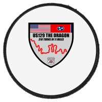 Us129 The Dragon Tail Of Deals Gap Shield 2 Sided Long Sleeve T Shirt Round Patch | Artistshot