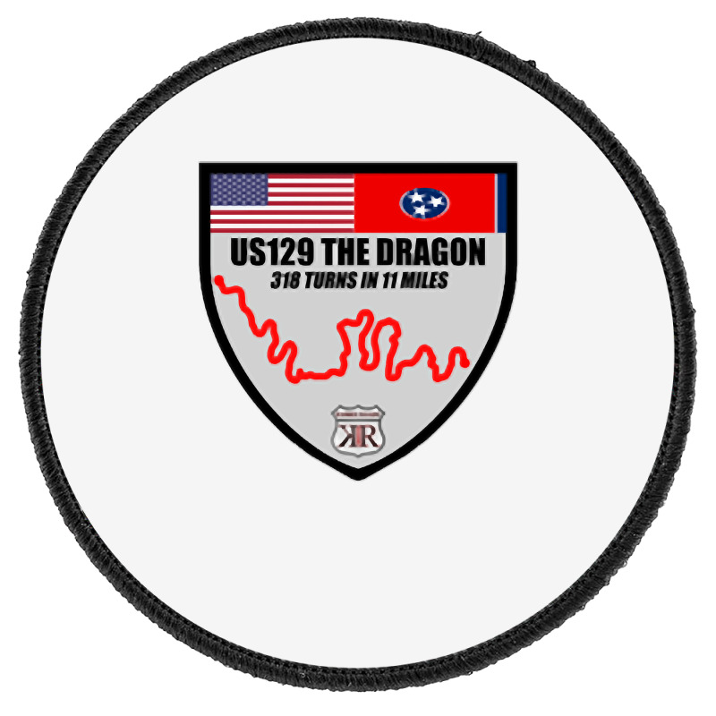 Us129 The Dragon Tail Of Deals Gap Shield 2 Sided Long Sleeve T Shirt Round Patch | Artistshot