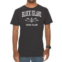 Womens Block Island Ri Vintage Crossed Oars & Boat Anchor Sports V Nec Vintage T-shirt | Artistshot