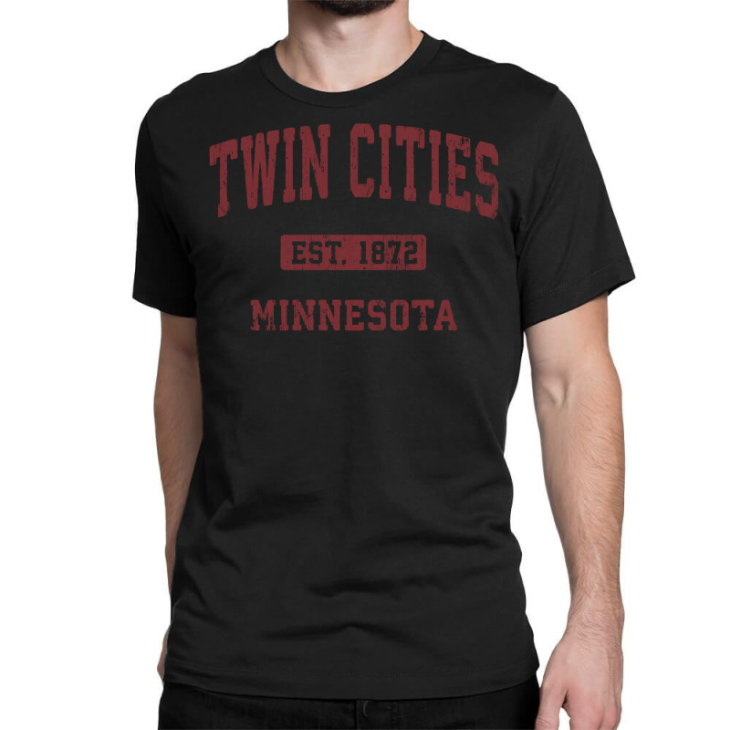 Twin Cities Minnesota Mn Vintage Athletic Sports Design Pullover Hoodi Classic T-shirt | Artistshot