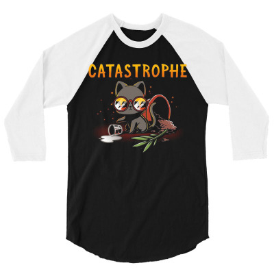 Catastrophe 3/4 Sleeve Shirt Designed By Mdk Art