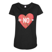 Hard No Anti Valentine Day Pink Candy Heart Love Funny Maternity Scoop Neck T-shirt | Artistshot