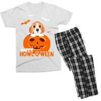 Cute Halloween Beagle Dog Pumpkin Costumes Thanksgiving Men's T-shirt Pajama Set | Artistshot