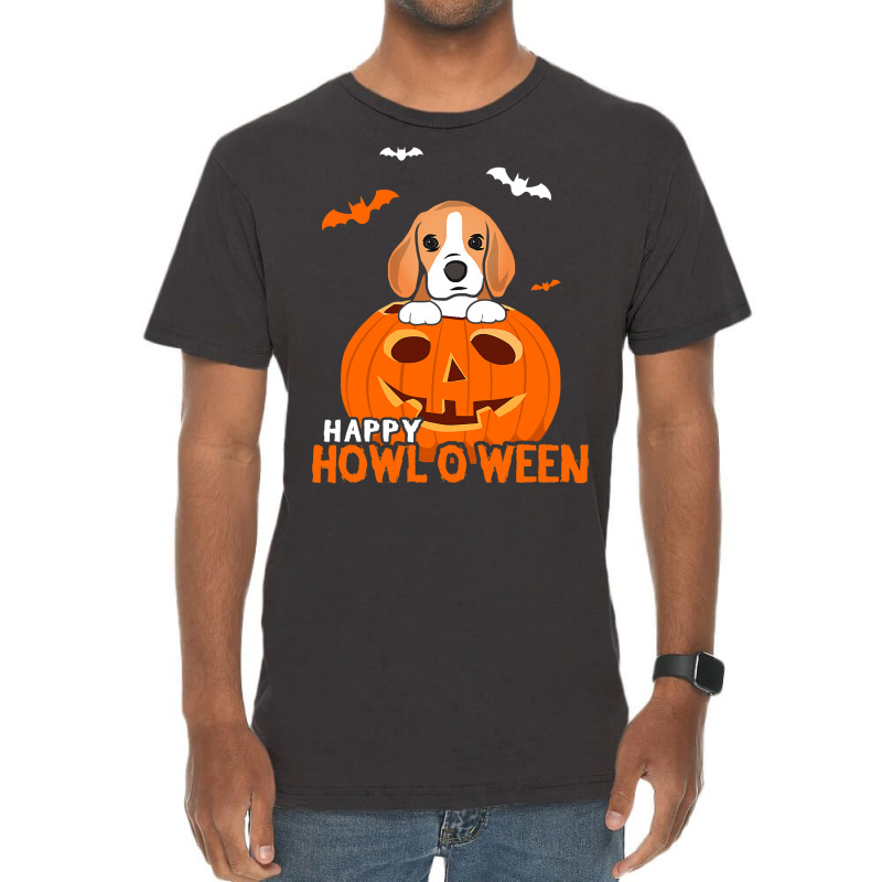 Cute Halloween Beagle Dog Pumpkin Costumes Thanksgiving Vintage T-shirt | Artistshot