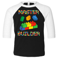 Brick Builder Blocks Building Master Builder Funny Toys Kids Toddler 3/4 Sleeve Tee | Artistshot