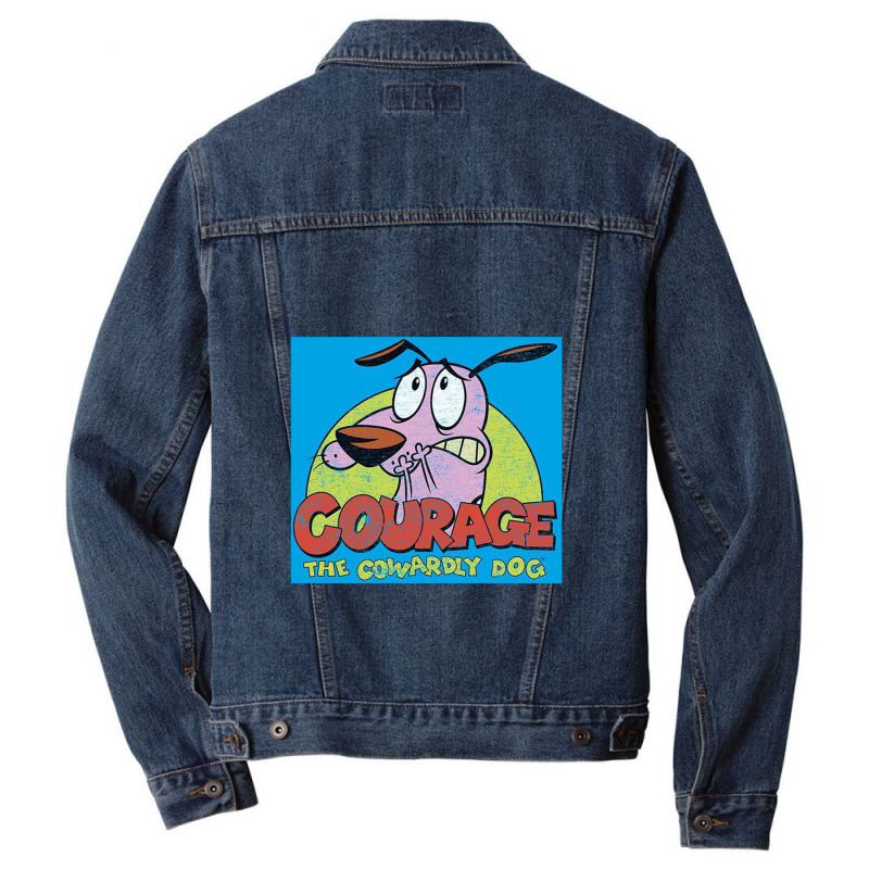 Courage The Cowardly Dog, Colorful Courage, Men Denim Jacket | Artistshot