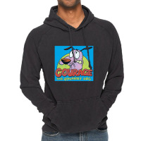 Courage The Cowardly Dog, Colorful Courage, Vintage Hoodie | Artistshot