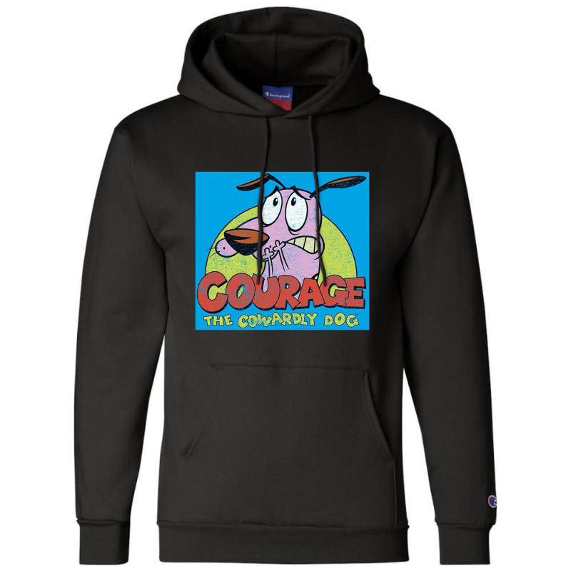 Courage The Cowardly Dog, Colorful Courage, Champion Hoodie | Artistshot