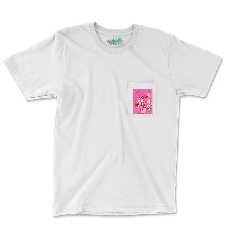 Courage The Cowardly Dog, Running Scared, Pocket T-shirt | Artistshot