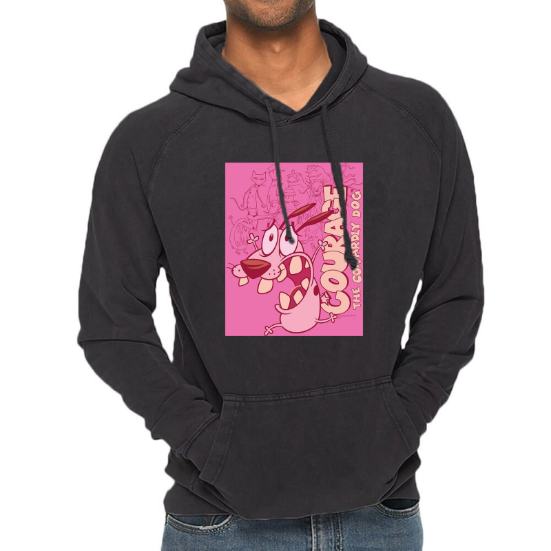 Courage The Cowardly Dog, Running Scared, Vintage Hoodie | Artistshot