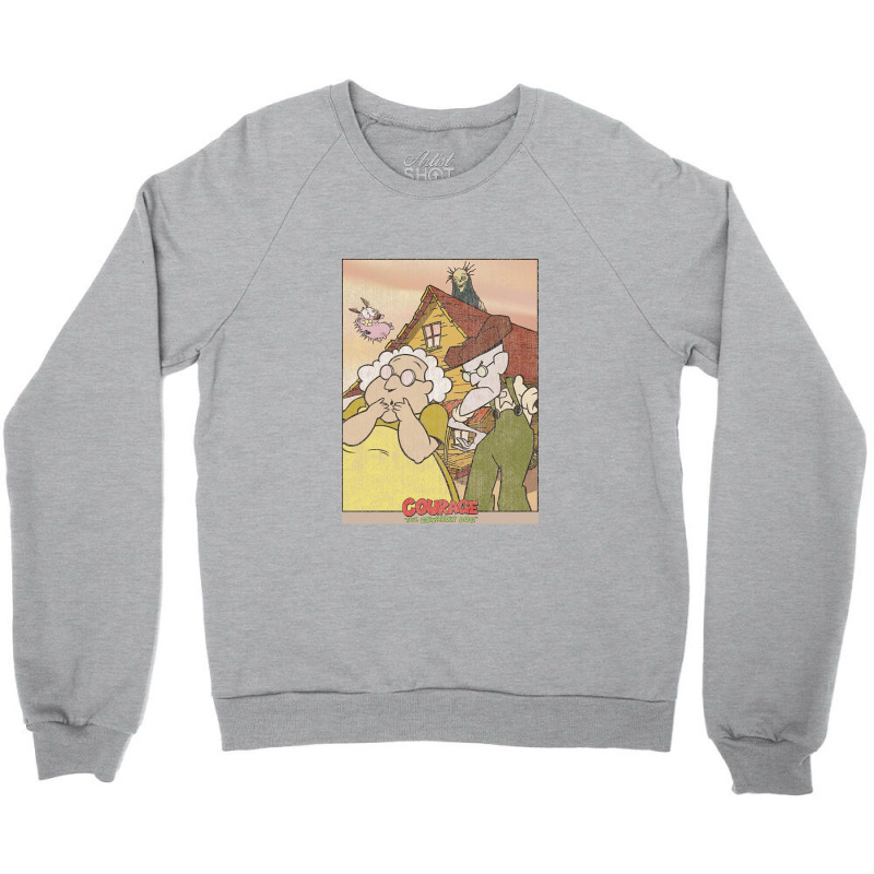 Courage, Gothic Courage,courage The Cowardly Dog Horror Comedy Cartoon Crewneck Sweatshirt | Artistshot