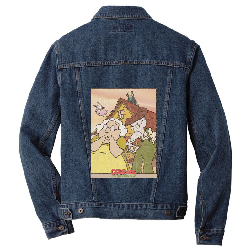 Courage, Gothic Courage,courage The Cowardly Dog Horror Comedy Cartoon Men Denim Jacket | Artistshot