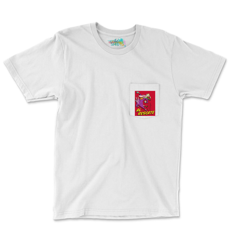 Cow And Chicken, Al Rescate, Pocket T-shirt | Artistshot