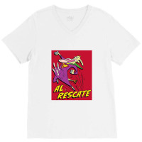 Cow And Chicken, Al Rescate, V-neck Tee | Artistshot