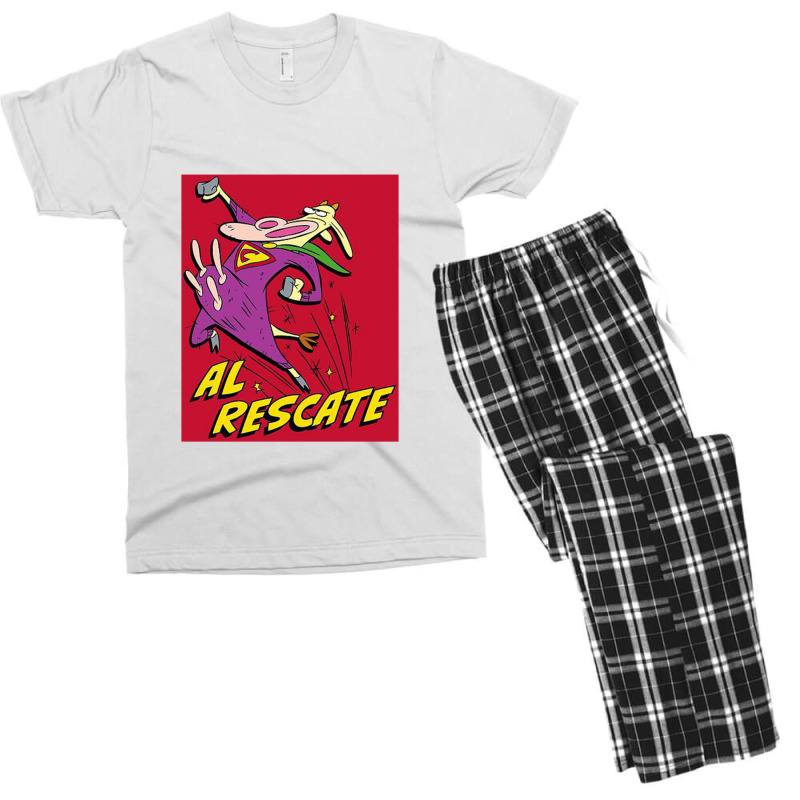 Cow And Chicken, Al Rescate, Men's T-shirt Pajama Set | Artistshot