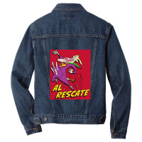 Cow And Chicken, Al Rescate, Men Denim Jacket | Artistshot