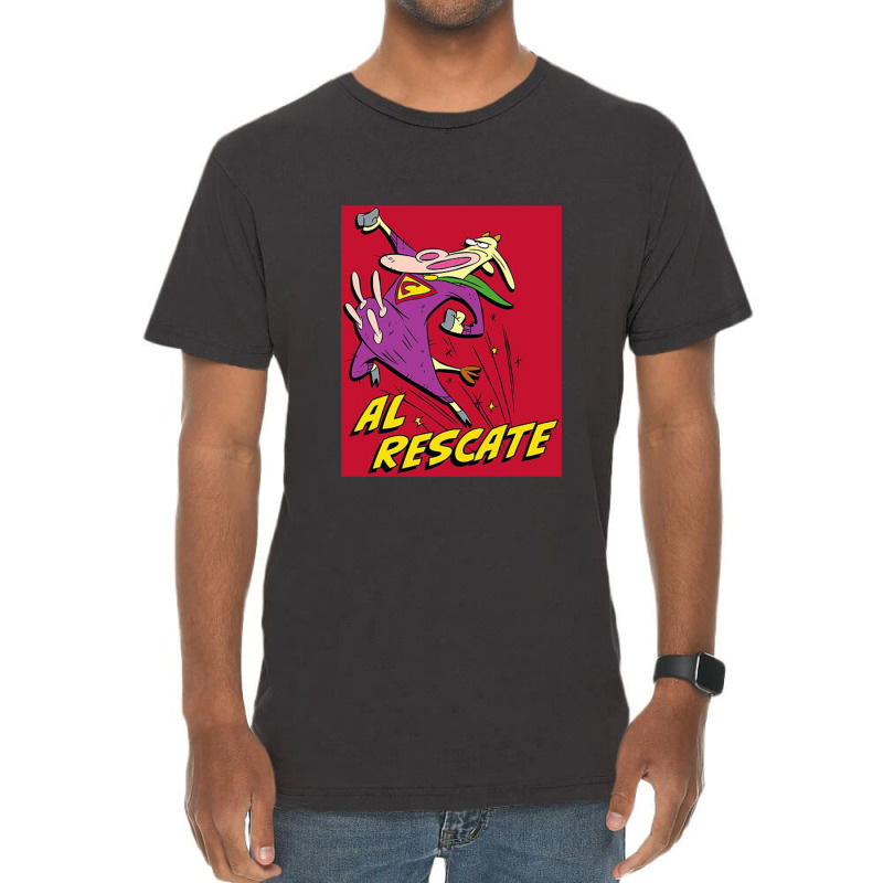 Cow And Chicken, Al Rescate, Vintage T-shirt | Artistshot