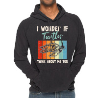 I Wonder If Turtles Think About Me Too Funny Sea Turtle Vintage Hoodie | Artistshot