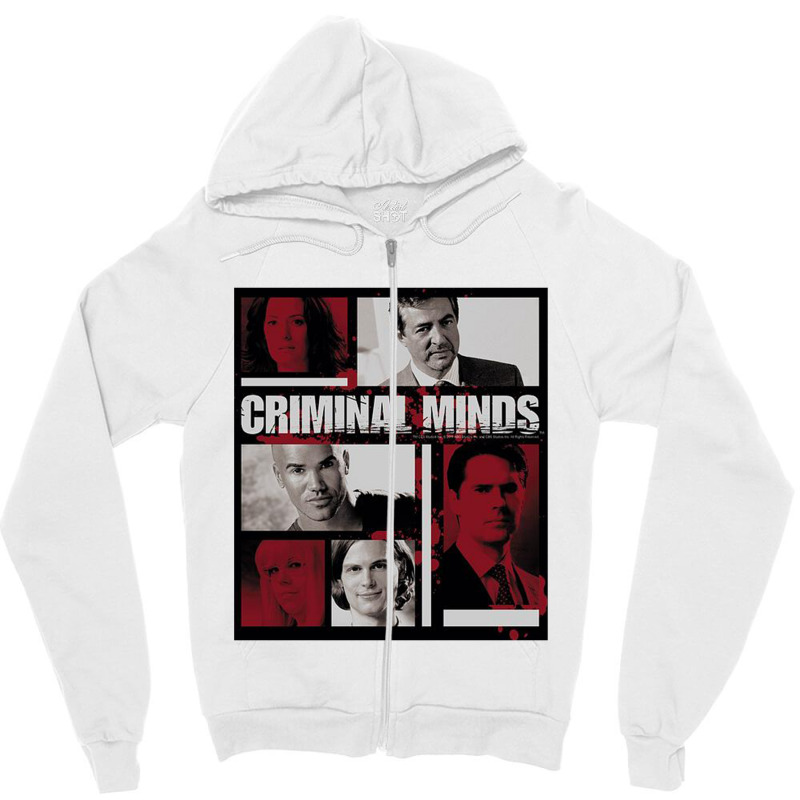 Criminal Minds, Character Boxes,criminal Minds Fbi Police Zipper Hoodie | Artistshot