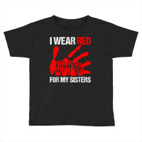 I Wear Red For My,sister Native American Stop Mmiw Red Hand Toddler T-shirt | Artistshot