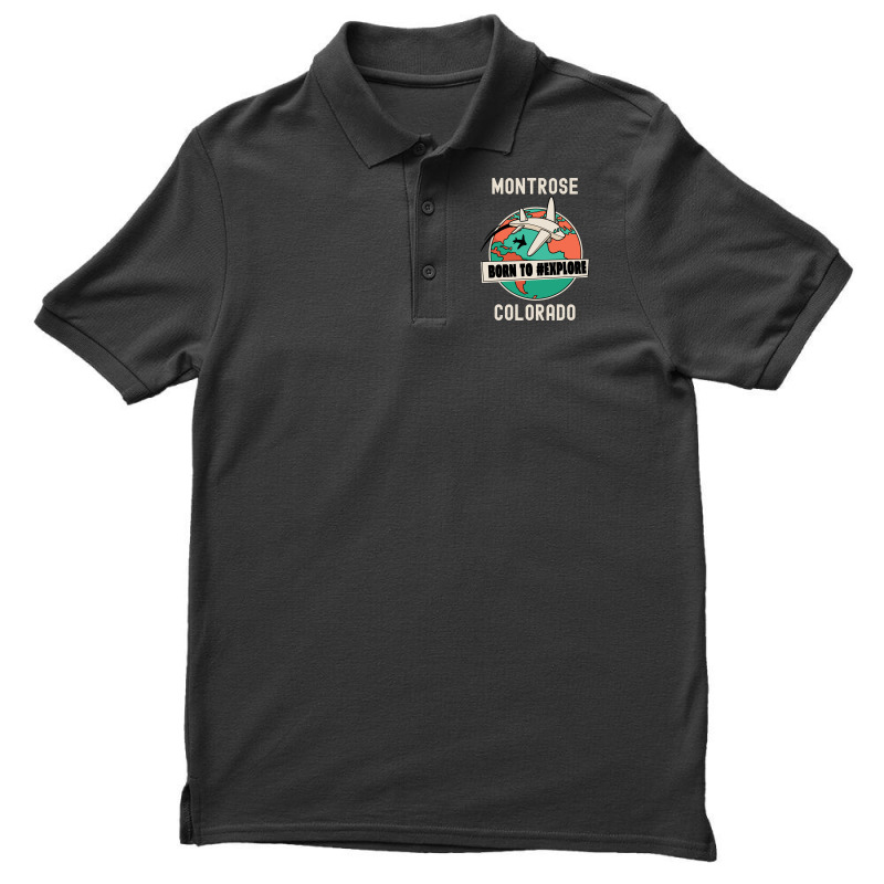 Montrose Colorado Born To Explore Travel Lover Men's Polo Shirt by ardylanda | Artistshot