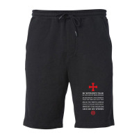 Mens Crusader Knight Knights Templar Code Holy Cross Fleece Short | Artistshot