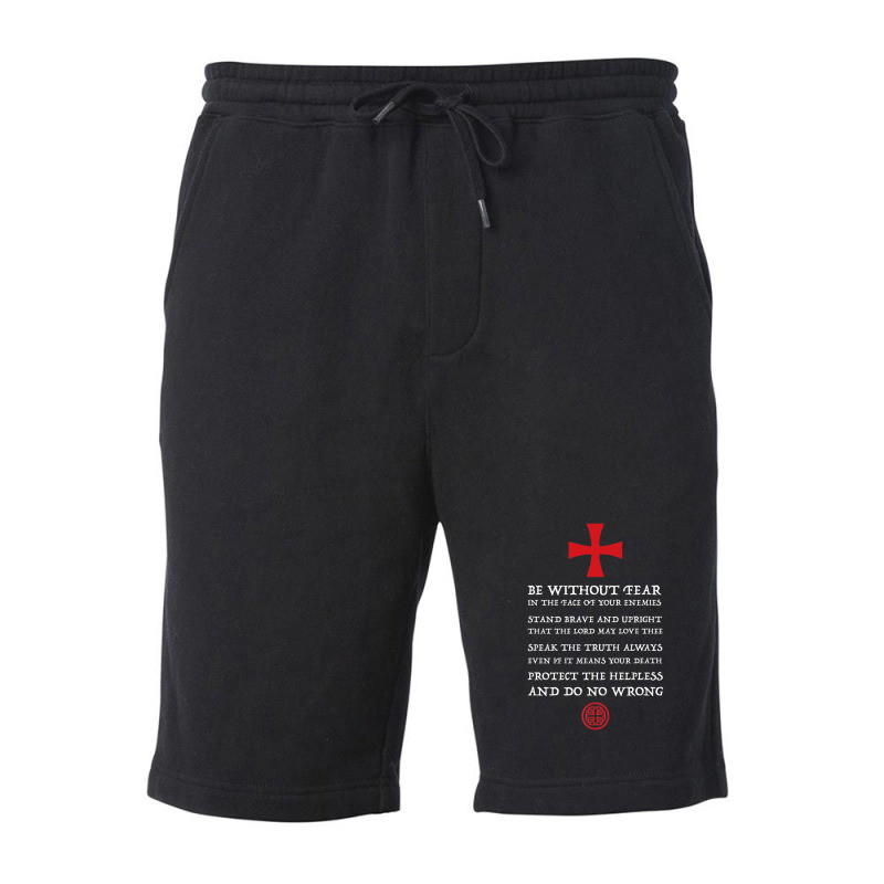 Mens Crusader Knight Knights Templar Code Holy Cross Fleece Short | Artistshot