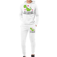 Womens Just A Girl Who Loves Dinosaurs Cute Dinosaurs Girl V Neck T Sh Hoodie & Jogger Set | Artistshot