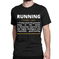 Funny Running Definition Noun Runner Track Field Gift Coach For Fans Classic T-shirt | Artistshot