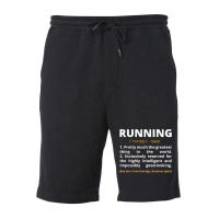 Funny Running Definition Noun Runner Track Field Gift Coach For Fans Fleece Short | Artistshot