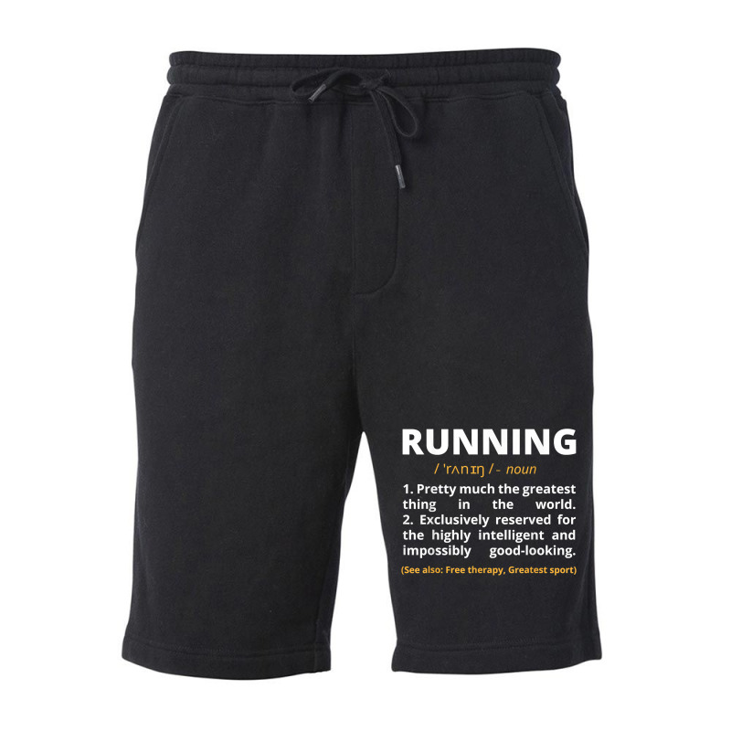 Funny Running Definition Noun Runner Track Field Gift Coach For Fans Fleece Short by DedeShawl | Artistshot