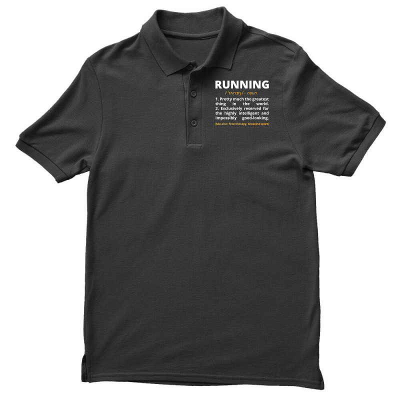 Funny Running Definition Noun Runner Track Field Gift Coach For Fans Men's Polo Shirt by DedeShawl | Artistshot