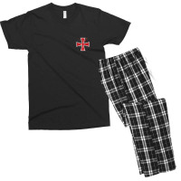 Mens Crusader Knights Knight Templar Code 2 Sided Print Men's T-shirt Pajama Set | Artistshot