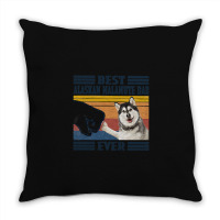 Best Alaskan Malamute Dad Ever Shirt Vintage Father Day T-shirt Throw Pillow | Artistshot