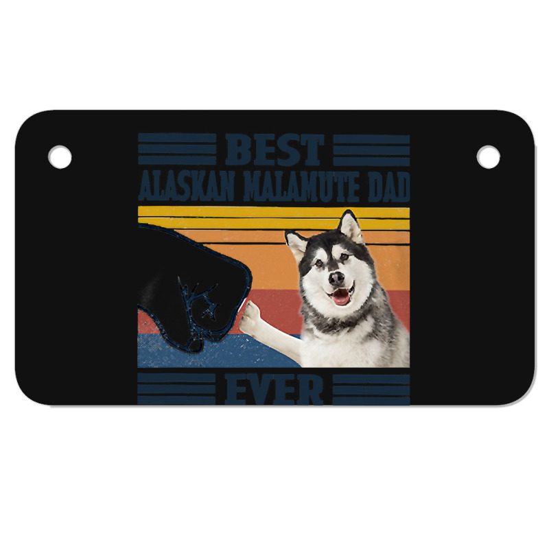 Best Alaskan Malamute Dad Ever Shirt Vintage Father Day T-shirt Motorcycle License Plate | Artistshot