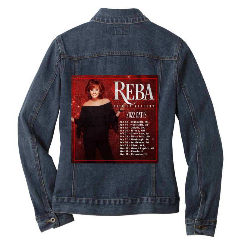 Reba Tour 2022 Locations And Dates Ladies Denim Jacket by ColletteHerrick | Artistshot