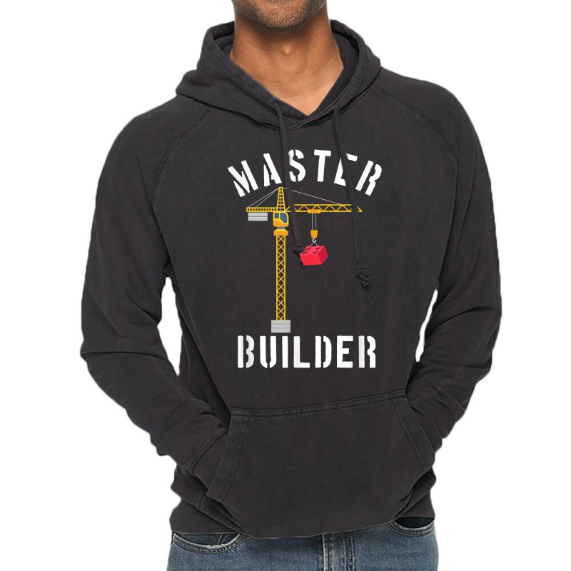 Master Builder Engineer Construction Building Blocks Bricks For Fans Vintage Hoodie | Artistshot