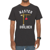 Master Builder Engineer Construction Building Blocks Bricks For Fans Vintage T-shirt | Artistshot