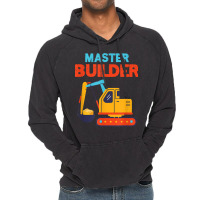 Master Builder Excavator Building Blocks Children Kids Toy For Fans Vintage Hoodie | Artistshot