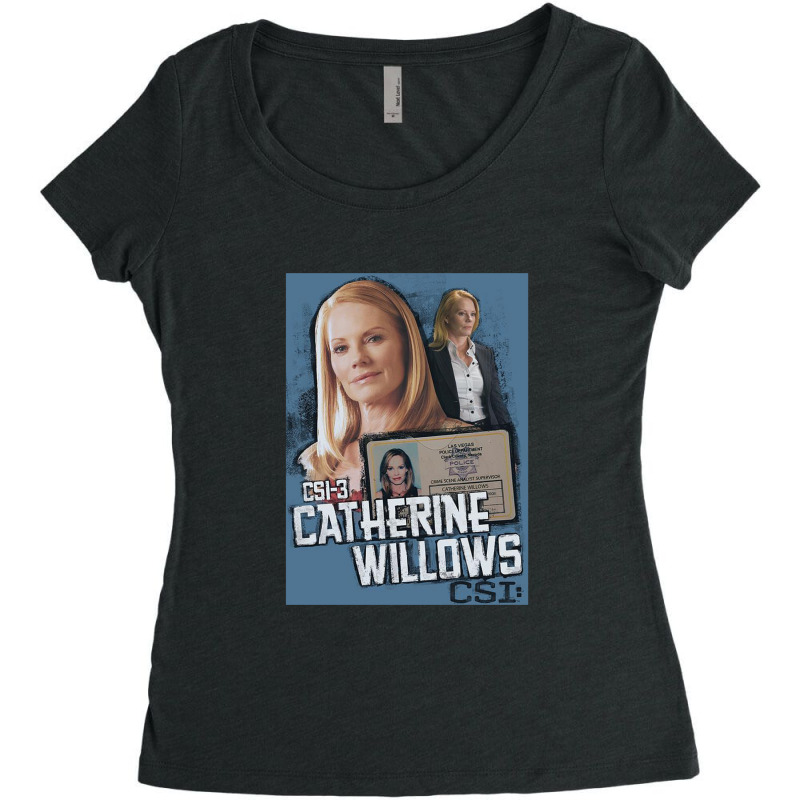 Csi, Catherine Willows,csi Crime Scene Investigation Las Vegas Tv Show Women's Triblend Scoop T-shirt by mydepictionaddiction | Artistshot