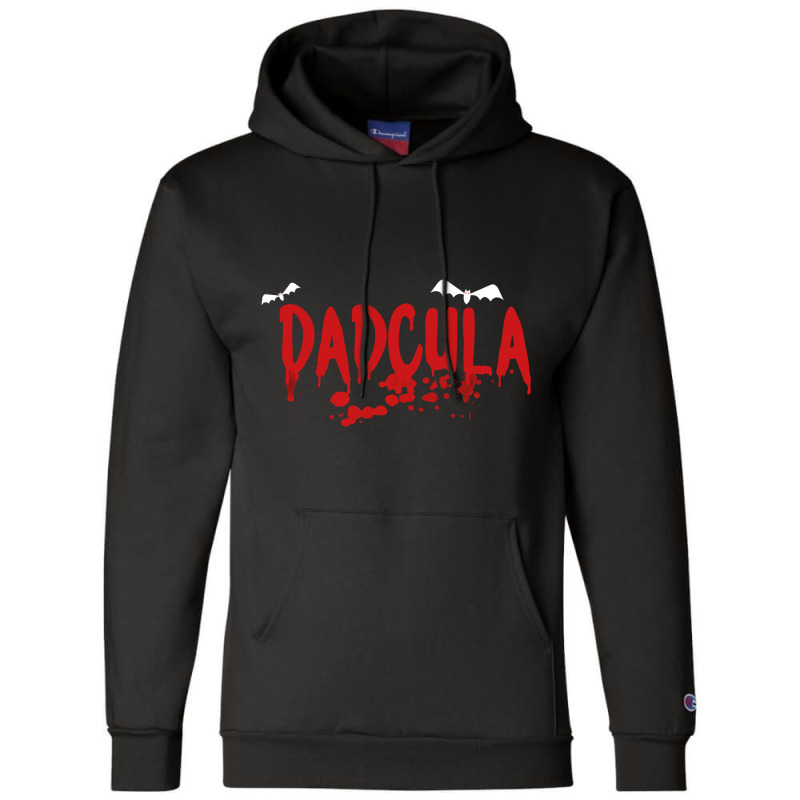 Dadcula  Dracula  Cute Funny Halloween Costume Design   Copy Champion Hoodie | Artistshot