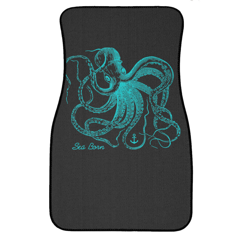 Octopus Cool Vintage Marine Biologist Ocean Sea Life 4 Front Car Mat | Artistshot